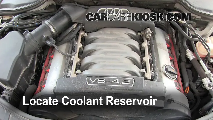 2004 Audi A8 Quattro L 4.2L V8 Coolant (Antifreeze) Check Coolant Level